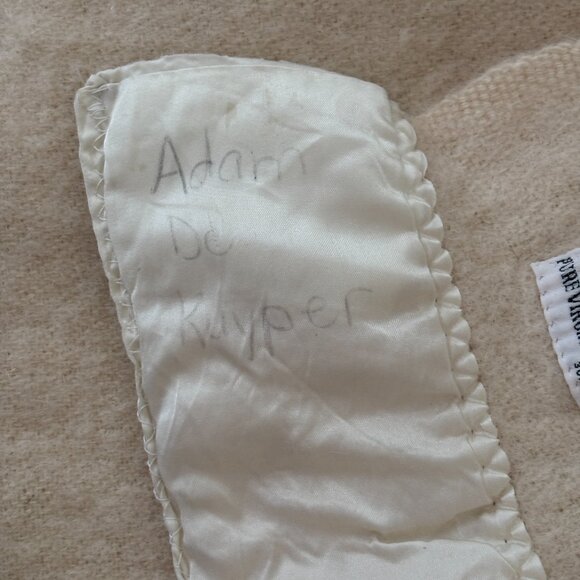 Vintage Eaton Haddon Hall Pure Virgin Wool Blanket .. Moth Proof - 1970's - Picture 10 of 10